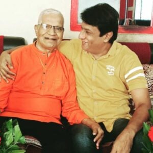 Kiran Mane with his father