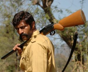 Kishore Kumar G in a still from the Kannada film Attahasa