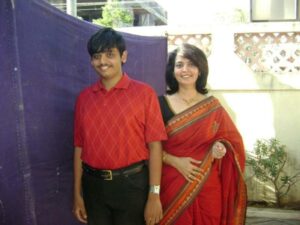 Naresh Babu's wife Rekha, and his son, Tejaswi