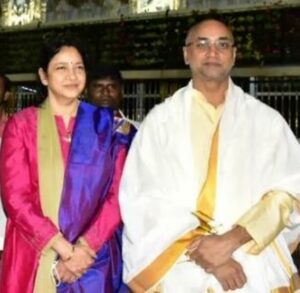 Padmavathi Ghattamaneni with her husband Jayadev Galla