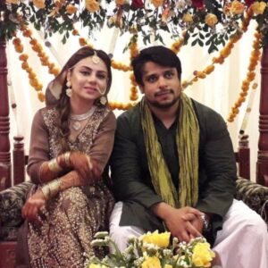 Rida Isfahani with her first husband, Salman Sheikh