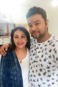 Hetal Yadav with her brother