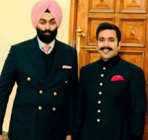 Vikramaditya Singh with Angad Singh (left)