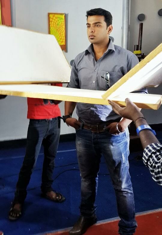 Vinay Gowda during the shoot of CID Karnataka