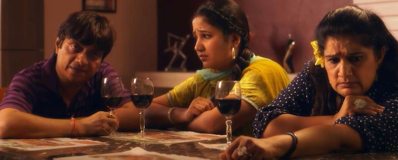 Rasika Agashe (left) as Panna Bagga in BHK Bhalla@Halla.Kom (2016)